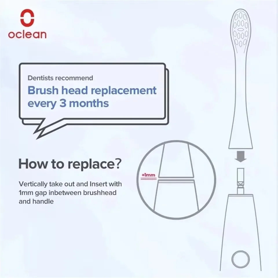 For Oclean Electric Toothbrush Brush Heads Original For Oclean X pro Elite Flow Z1 X10 E1 Air 2 All Series Smart Accessories Vue