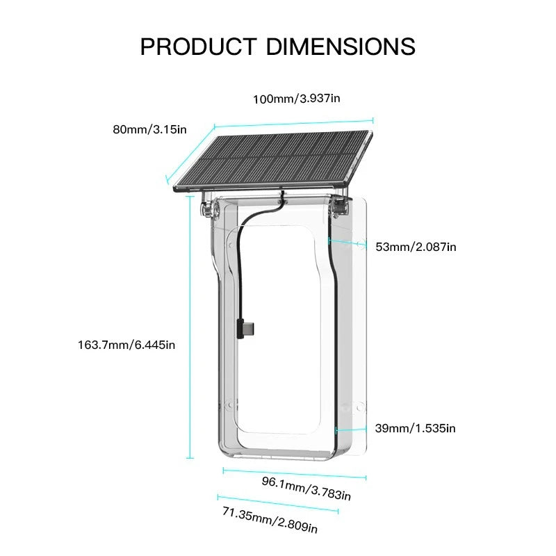 Tuya Doorbell with Solar Rain Cover Camera Wireless Video Doorbell Wifi PIR Human Body Sensing Outdoor Door Bell Video Intercom Vue Transparent Cover