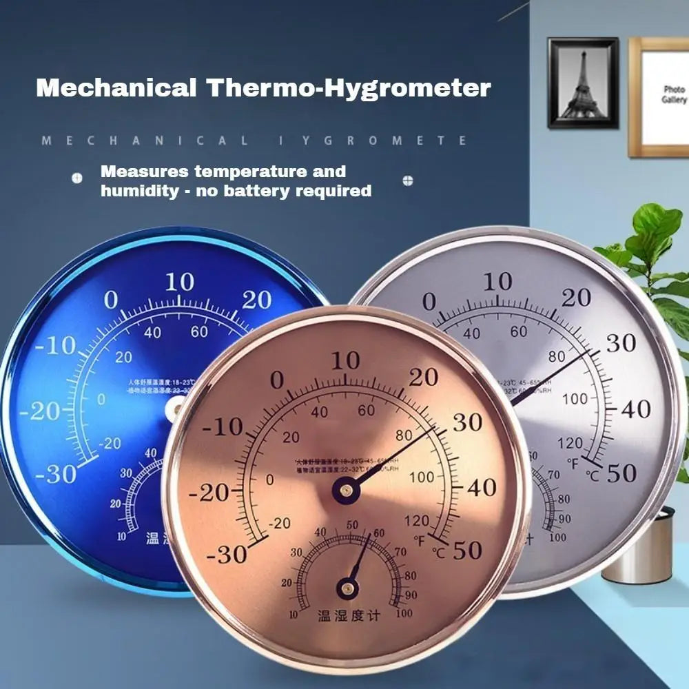 Thermometer Hygrometer 12.7cm Large Household -30-50°C/10-99%RH High-precision Wall-mounted/Stand Temperature and Humidity Meter Vue