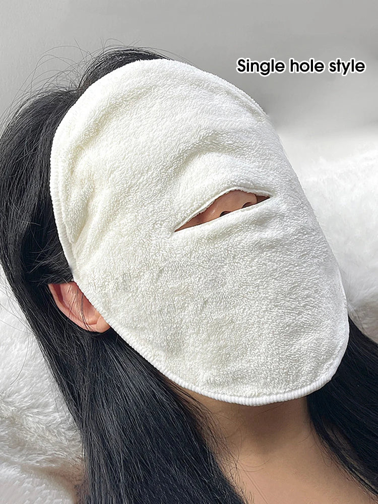 Hot wet hot compress steam face towel soft skin-friendly towel towel compress irrigation hanging ear heating cold compressface Vue A0232-Single hole