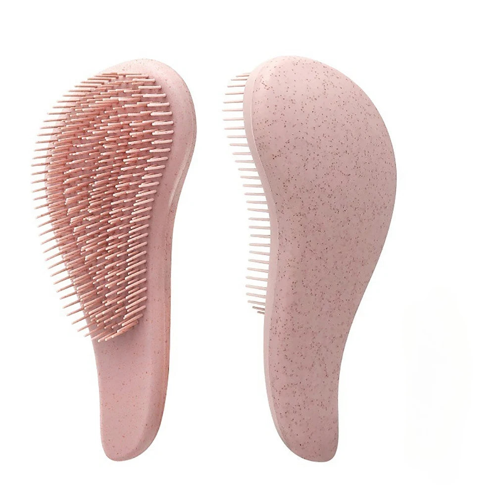 1pc Magic Detangling Hair Comb Anti Static Hairdressing Comb Girls Hair Comb Scalp Massage Hair Brush Hair Styling Accessories Vue Pink