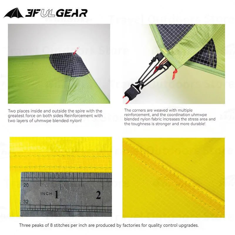 3F UL GEAR LanShan 2 Pro Floor Cloth – Ultralight Tent Footprint Tent Floor Cloth Vue