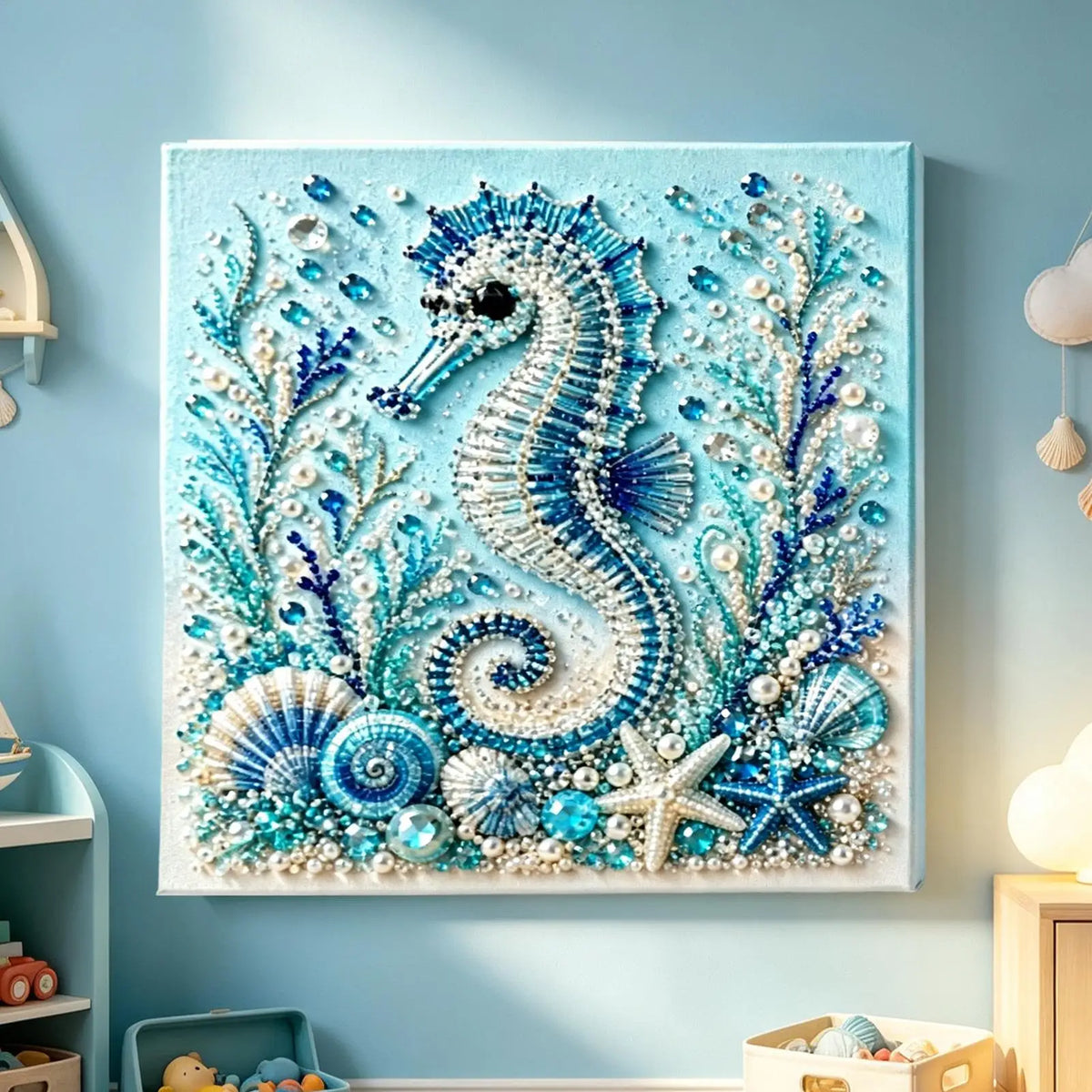 Pearl Beads DIY Craft Kit Handmade Wall Art Decor Set, Perfect for Home, Apartment, Cabin, Gift for Adults Men Women Vue