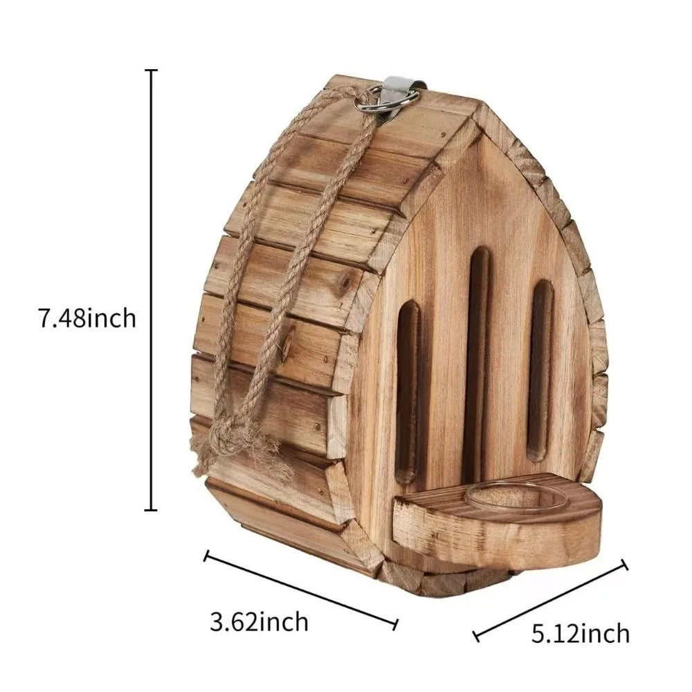 Home Decor Wooden Butterfly House Natural Habitat Hanging Pollinator House 2In1 Decorative Moth Habitat Outdoor Vue