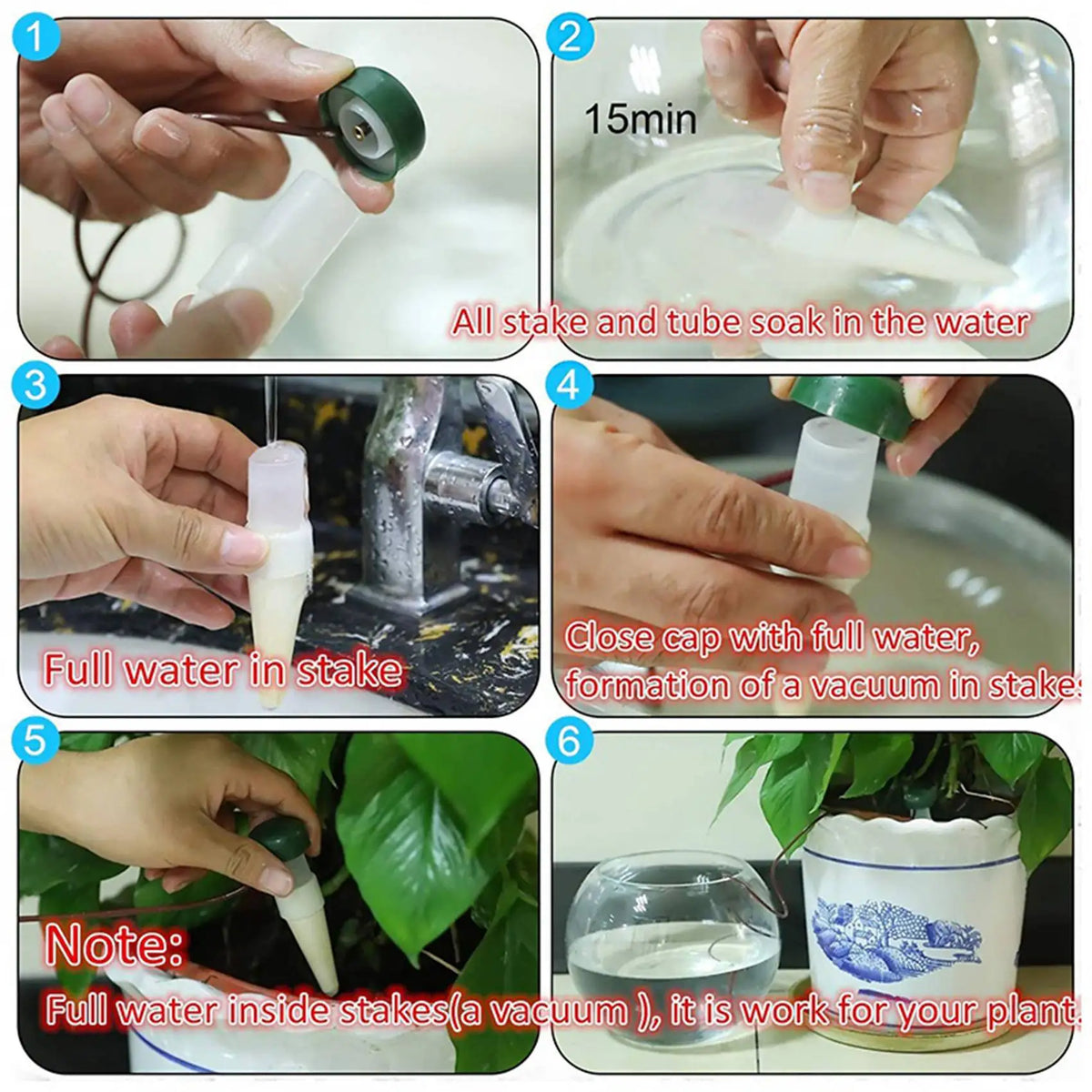 ABKW-Watering Pile Automatic Watering System, Outdoor Indoor Plants Are Slowly Released From Drip Irrigation (48) Vue