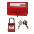 100‑220V Electrical Plug Lockout Device with 38mm Padlock Key for Industrial Chemical Electric Power Plug Lockout Padlock Vue Red
