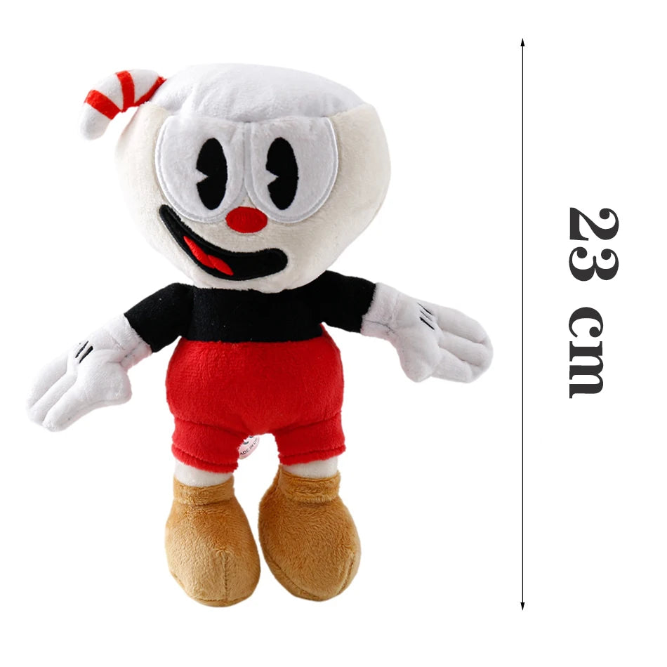 Classic Style Adventure Game Cuphead Plush Toy Mugman Devil Legendary Chalice Plush Doll Toy Collection Display Christmas Gift Vue