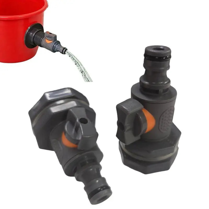 PVC IBC Water Bucket Adapter 1Pcs Water Tank Adapter With Valve Durable Connector For Outdoor Water Storage System Vue