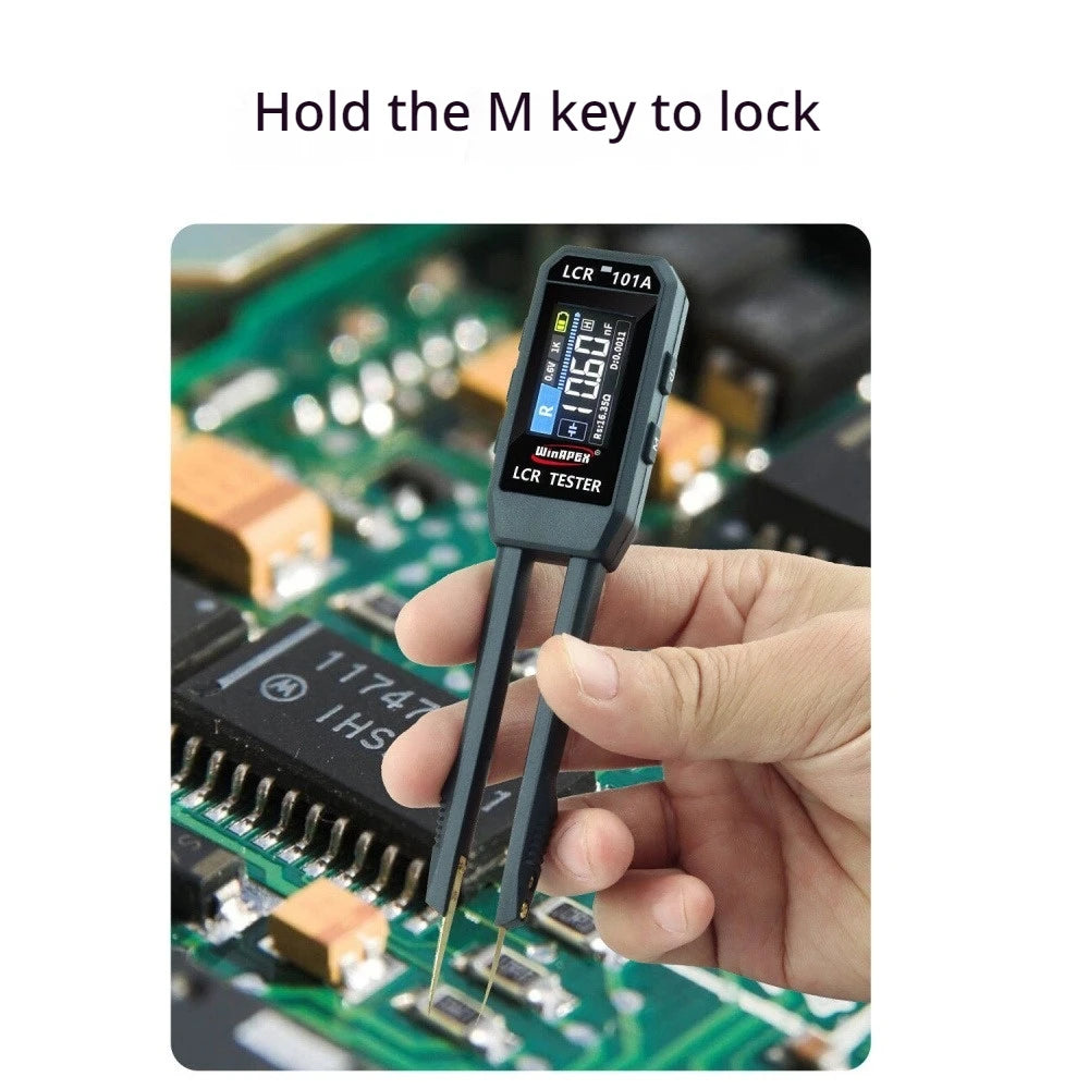 LCR Digital Tweezer Bridge Multimeter 1.14 Inch TFT Color Screen Auto Identify Resistance Capacitance Inductance Diode Tester Vue