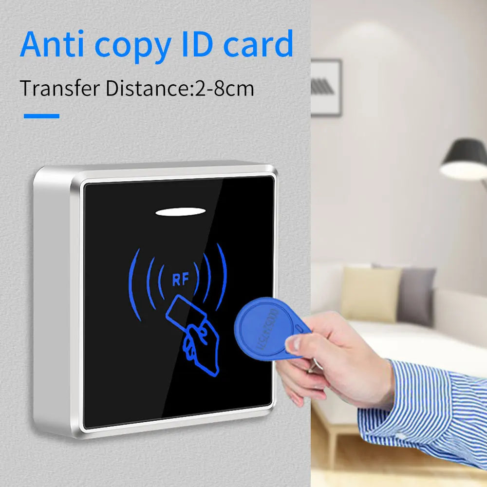 Anti-Copy RFID Reader Access Control Kits Wiegand Output Slave Card Reader Uncopy Rfid Card keyfobs No Relay Vue