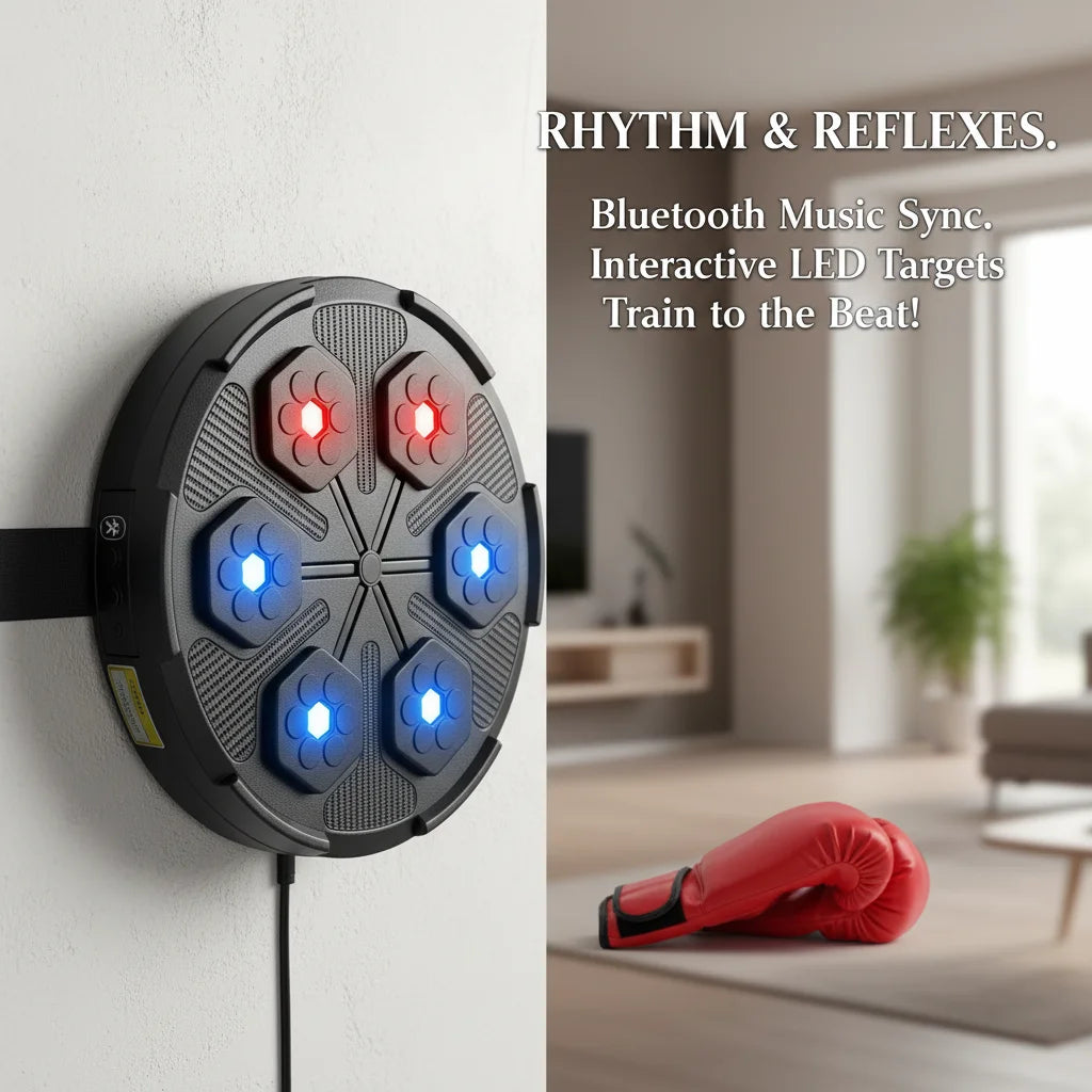 Smart Bluetooth Boxing Machine – LED Punching Target & Gloves Boxing Punching Target Vue
