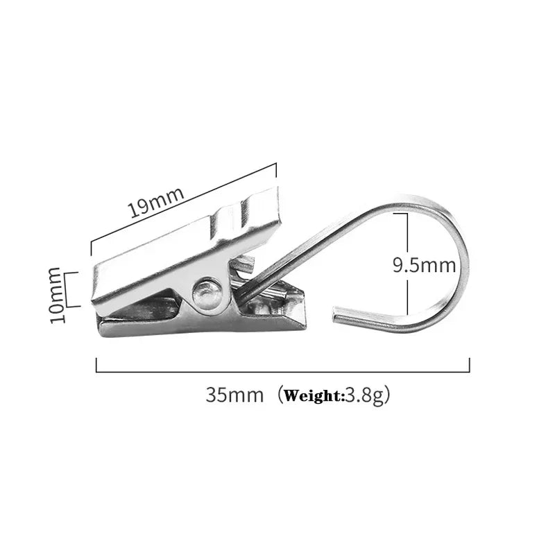 vvocci 20pcs Curtain Window Curtain Hook Clips Durable with Hook Sturdy and Stainless SteelHome Window Curtain Decor Accessories Vue