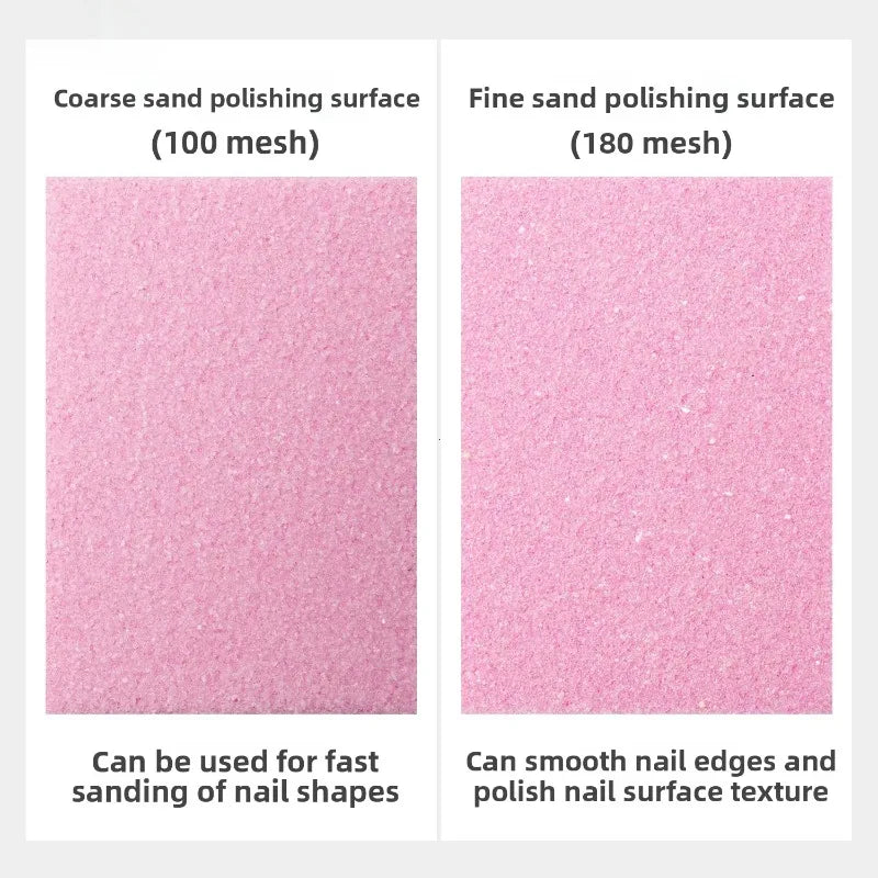 50pcs Colorful Two-sided Mini Nail File Blocks 100/180 Grit Sponge Nail Buffer Manicure Polishing Tools Wholesale Lot Vue