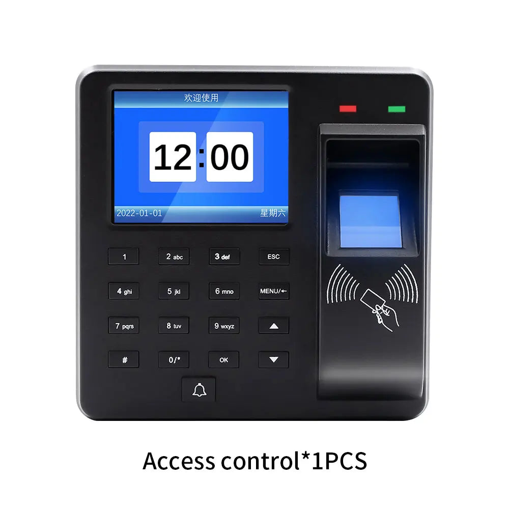 Biometric Fingerprint Access Control Intercom Time Attendance Machine Digital Electric RFID Code System For Door Lock Keys Tags Vue M10H