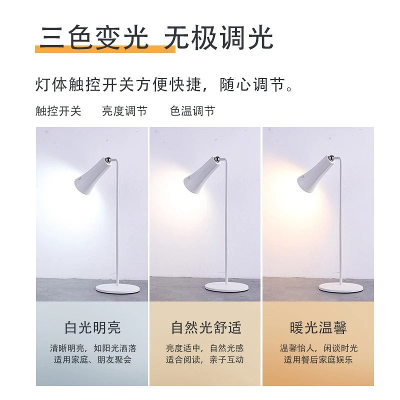 Desk Lamp Hanging Magnetic Table Lamp LED USB Rechargeable Stepless Dimming Cabinet Closet Wardrobe Night Light Vue