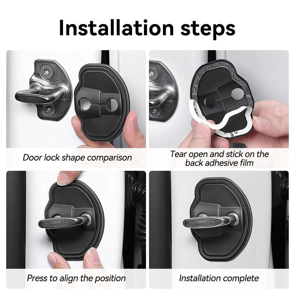 YZ For Tesla Model 3 Y YL Highland Juniper 2026 Easy to Assemble 4pcs Silicone Car Door Lock Covers Protective Case Accessories Vue