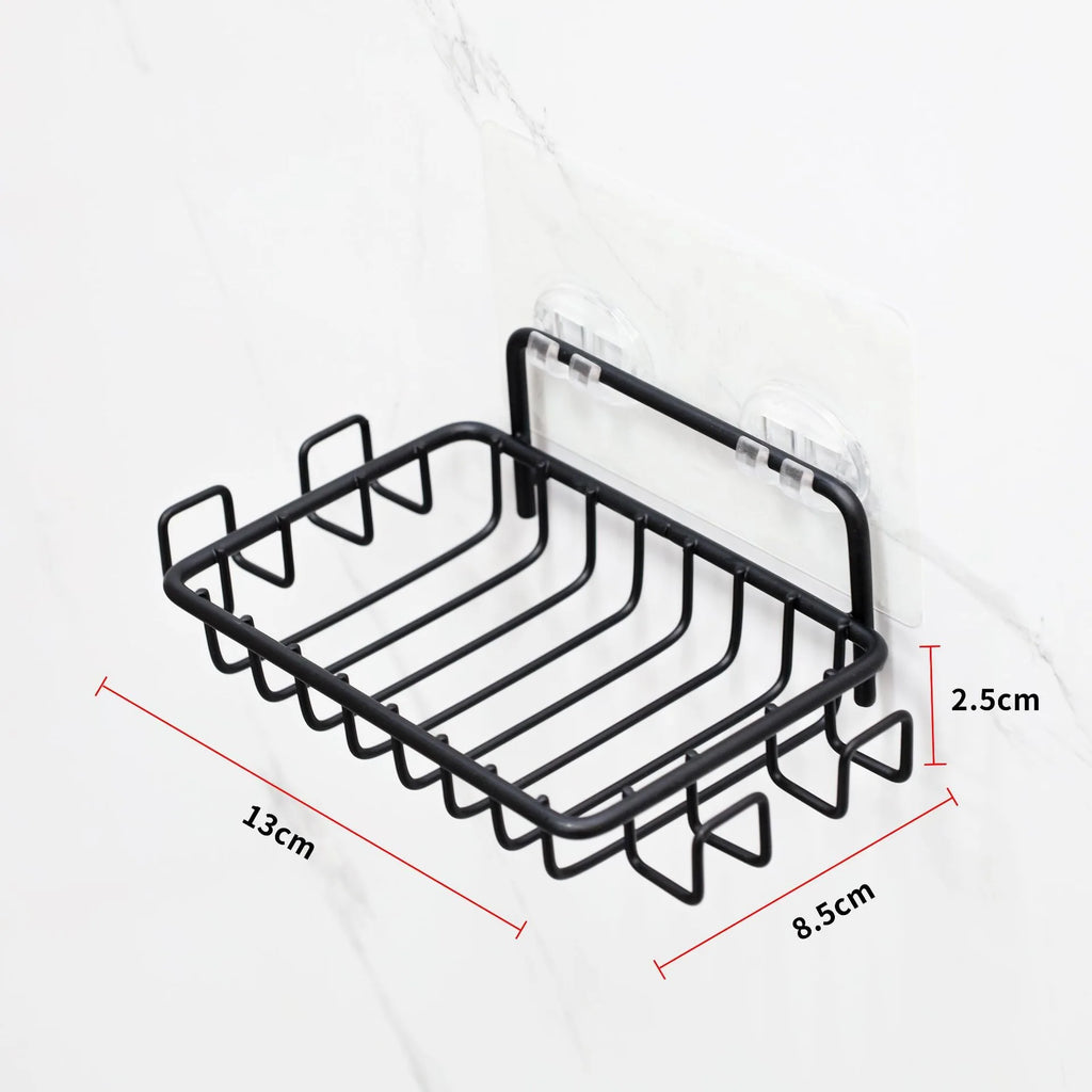 High Quality Soap Rack Wall Mounted Soap Holder Stainless Steel Soap Sponge Dish Bathroom Accessories Dishes Self Adhesive Vue