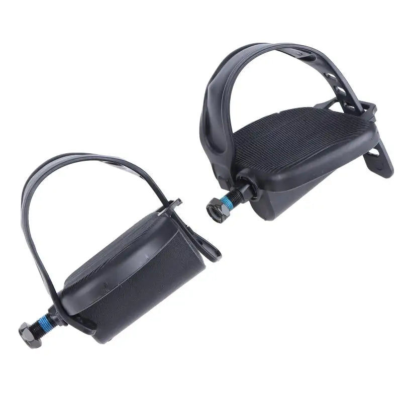 Stationary Exercise Bike Pedals 1 Pair Anti Slip With Straps Replacement Parts For Home Gym Indoor Fitness Vue