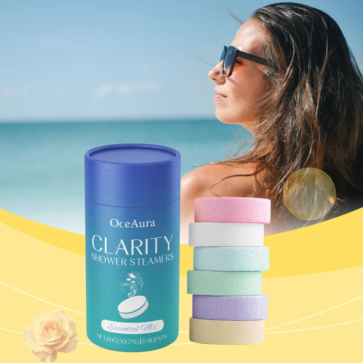 Aromatherapy Shower Tablets - Gentle Cleansing & Deep Moisturizing, Long-Lasting Fragrance, Lightens & Nourishes Skin Vue