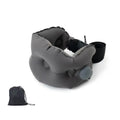 Portable Inflatable Lumbar Pillow with Storage Bag Comfortable Lumbar Support Cushion Breathable Press Self-Inflation Vue Grey