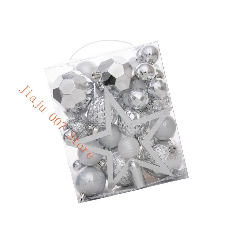 50pc Shatterproof Christmas Ornaments Set with Star Topper Christmas Ornament Set Vue
