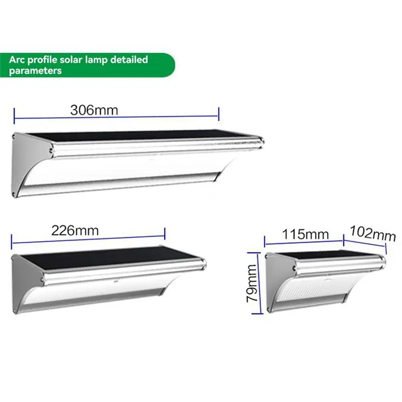 ABKW-Outdoor Courtyard Waterproof Solar Wall Light Waterproof Solar Wall Light LED Body Sensor Light Garden Lighting Wall Light Vue