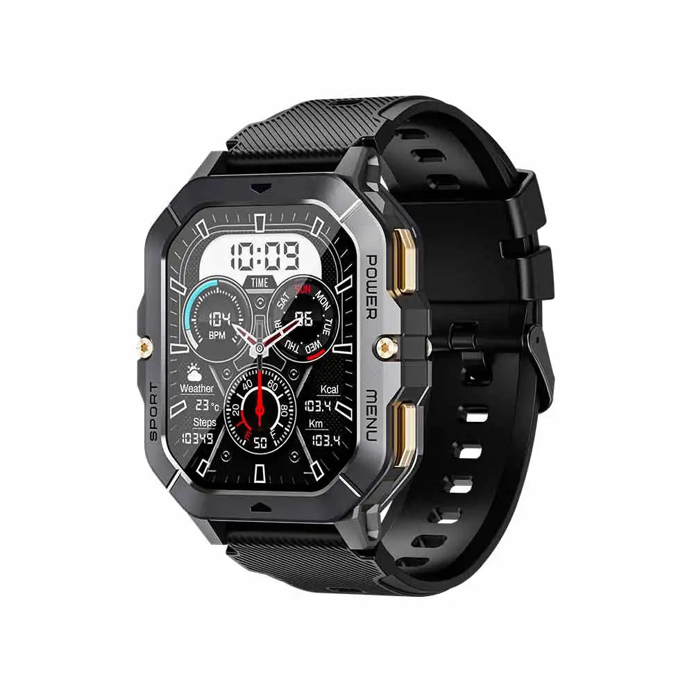 CUBOT C28 Waterproof Smart Watch Men 2.02 Inch Fitness Tracker Sport Wrist Smartwatch For Android IOS Bluetooth Call Vue Black China Mainland