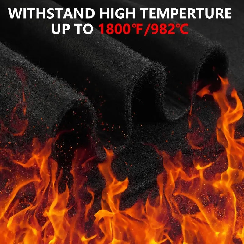 2mm/5mm Heat Insulation Flame Retardant Felt Non-woven Welding Blanket Fireproof Carbon Fiber Wire Fireproof Cotton Vue
