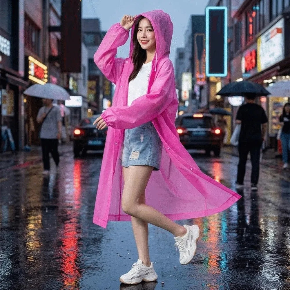 Rain Gear Long Style Adult Raincoat Portable Lightweight Waterproof Rainwear Thickened Emergency Rain Coat Climbing Vue