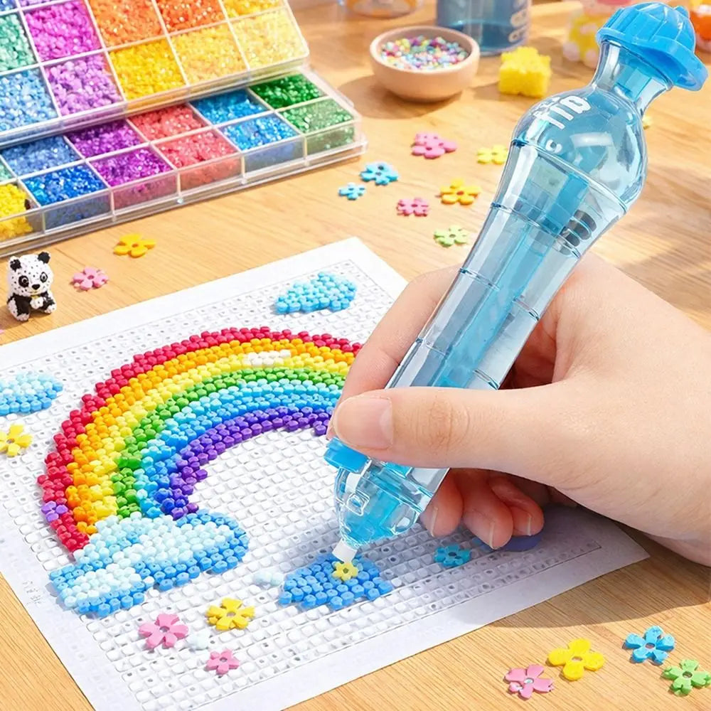 2.6mm Tip Automatic Bead Pen Transparent Pixel Puzzle Bead Positioning Pen Ergonomic Handmade Fuse Bead Pen Miniature Artwork Vue