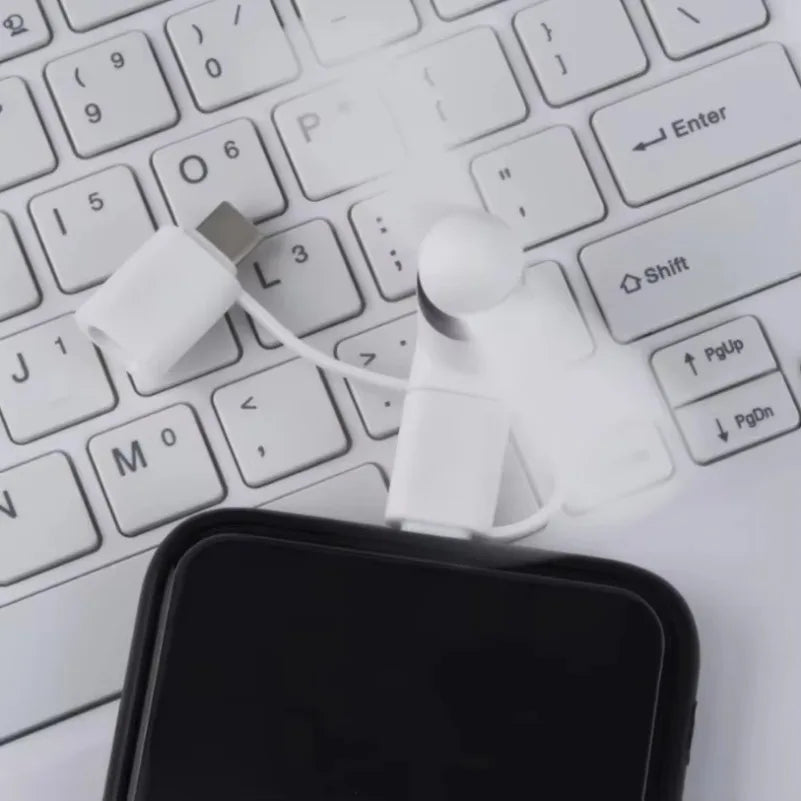 Portable 3 IN 1 Mini Fan USB Mobile Phone Cooler Fan For iPhone Samsung Xiaomi Micro/Type-C/IOS Universal Cooling Accessories Vue