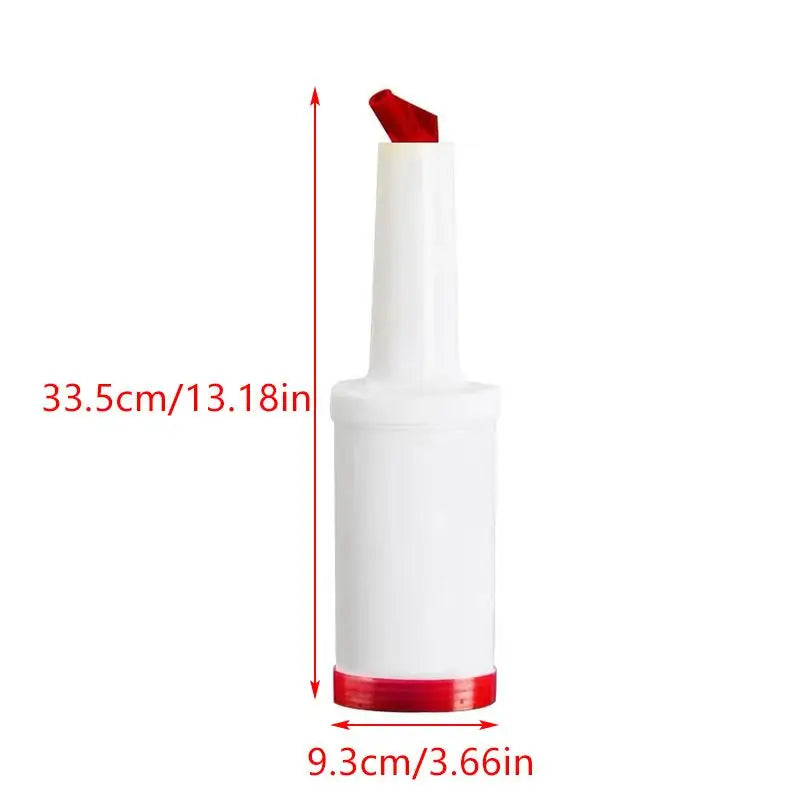 1L Plastic Juice Jug Dispensers Bar Pour Colorful Juice Pouring Bottle Containers For Bar Home Supplies Restaurant Cafe〔CC11〕 Vue Red