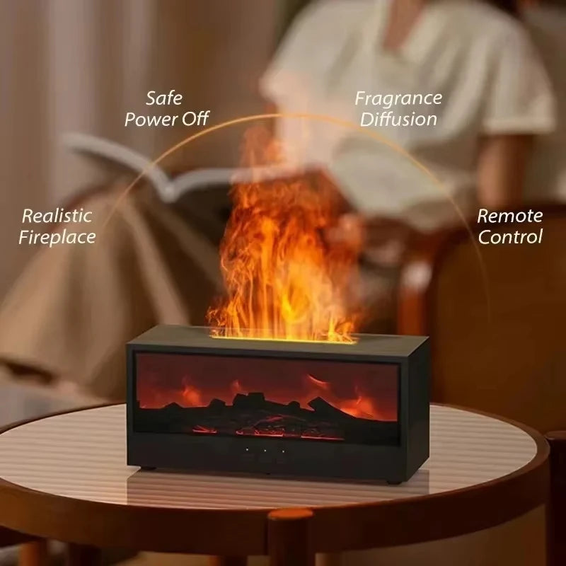 7-color Flame Air humidifier Aromatherapy Diffuser Essentialoils Large capacity durability silent Vue