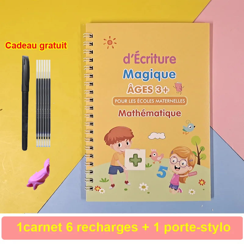 Reusable Magic Copybook Arabic Drawing Toys Children Montessori Pen Control Training Writing Learning Educational Toy Kids Gifts Vue Math Version 6