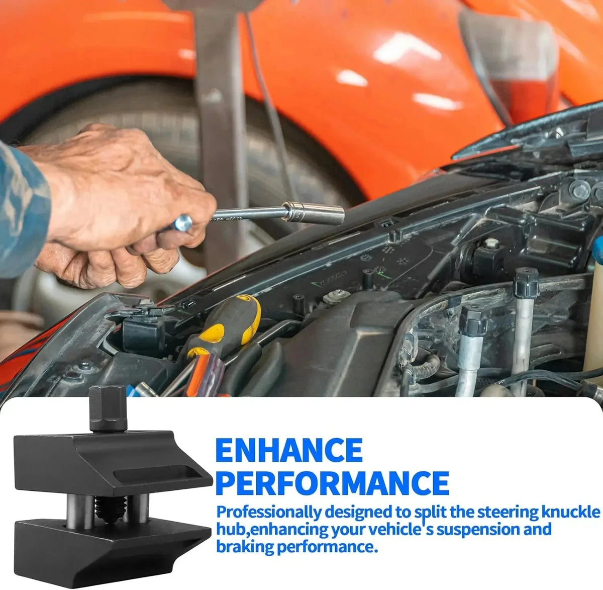 Universal Suspension Strut Split Hub Steering Knuckle Spreader Tool, Strut Spreader Tool Shock Absorber Strut Remover Tool Vue