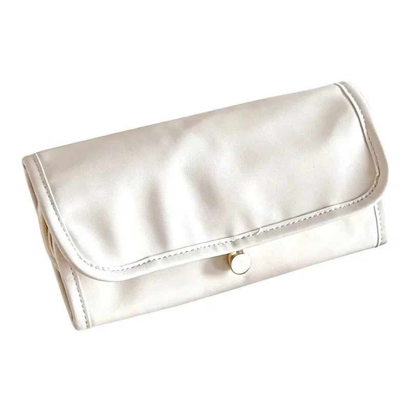 Makeup Brush Bag Large Portable Travel Organizer For Women Students Compact Vanity Case For Home Office Desk Gift For Christmas Vue