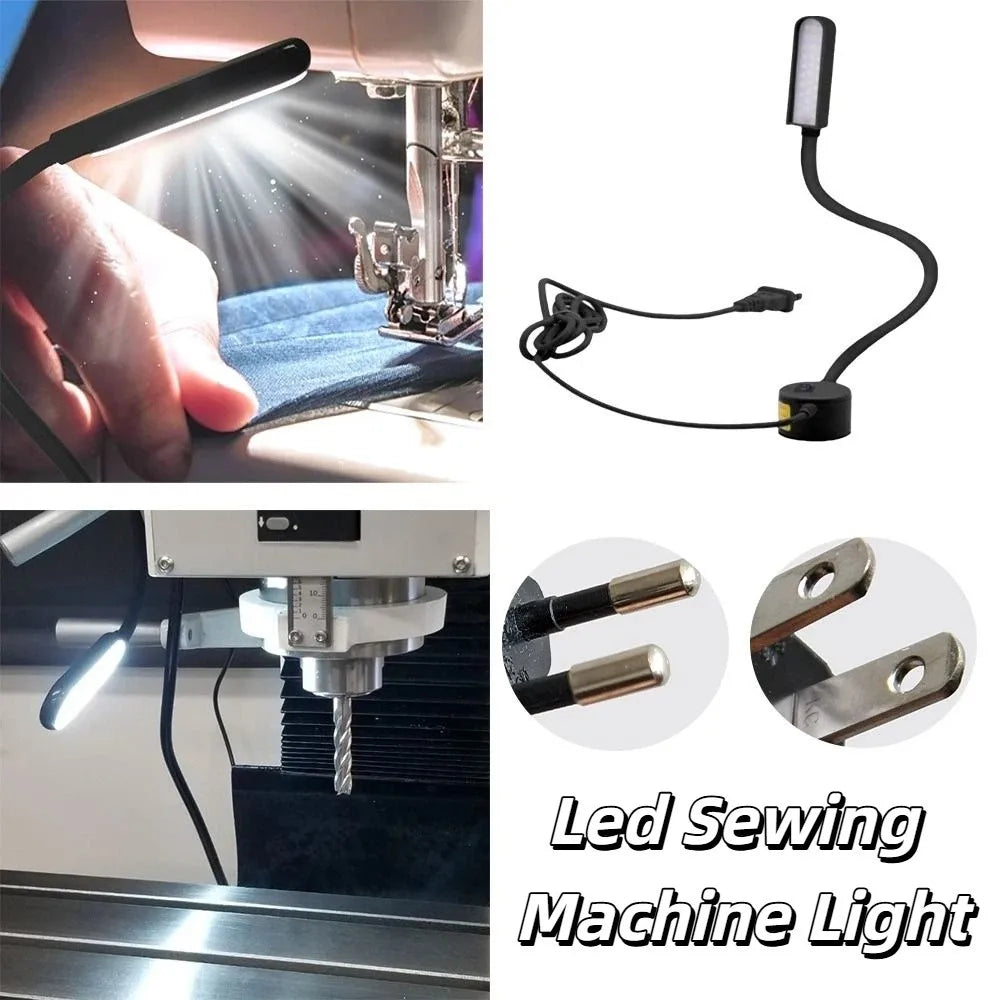 High Brightness Led Sewing Machine Light Flexible Gooseneck Work Lights Desk Light Eye-protecting Magnetic Base Vue