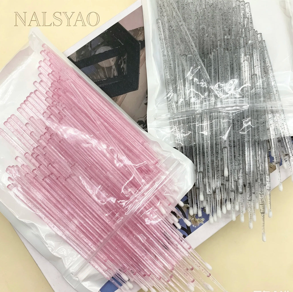 Wholesale 500pcs/lot Disposable Eyelash Applicator Micro Brushes for Lash Cleaning Brush Sticks Makeup Tools Extension Brushes, Vue