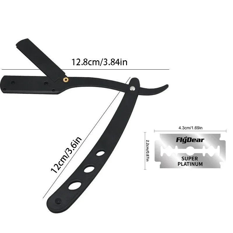 Manual razor Black Razor Replaceable Blade Manual Razor Classic Wet Shaving, Men's Stainless Steel Razor Blade Vue