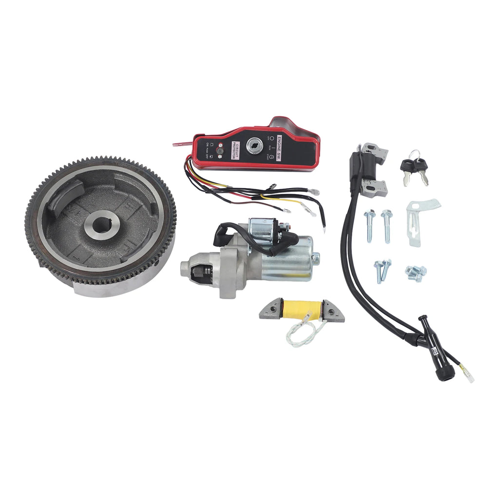 Electric Start Kit Honda GX240 8HP – 12V Starter Motor & Flywheel Engine Start Kit Vue