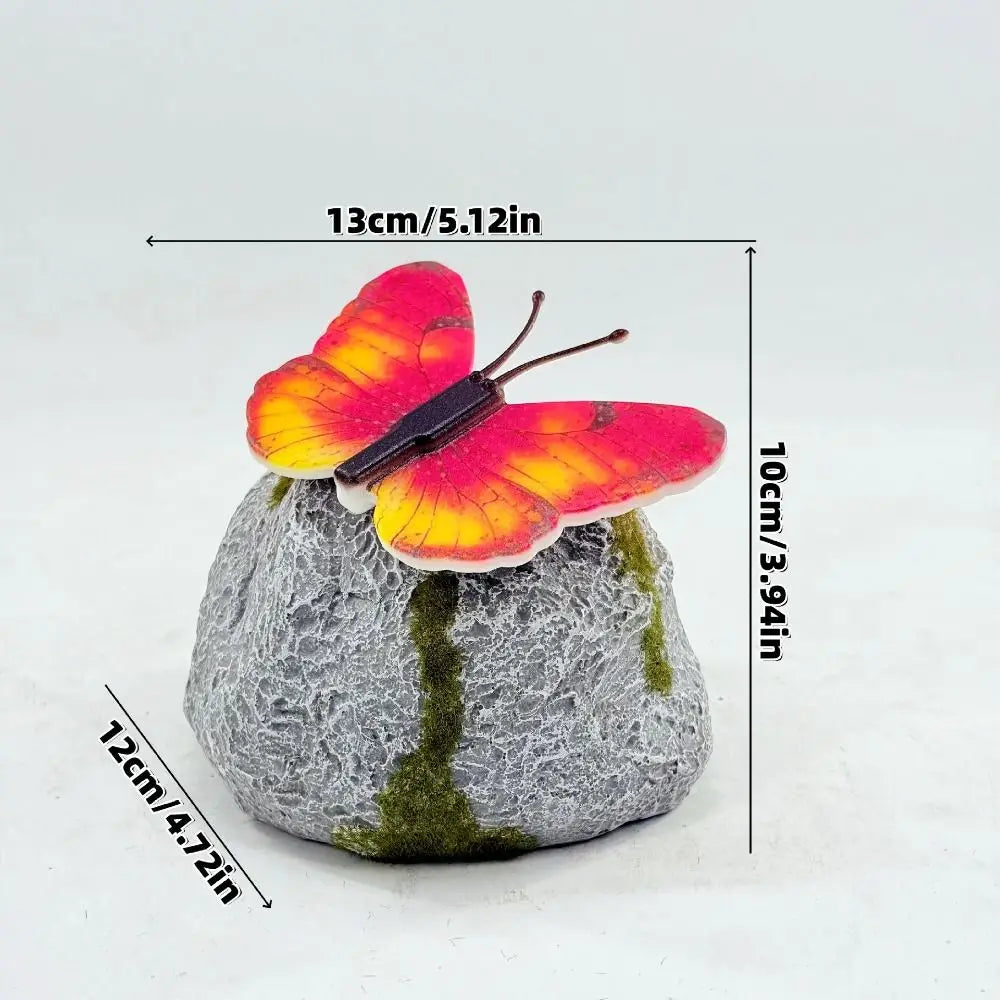 Simulation Stone Solar Butterfly Stone Lamp LED Light Imitation Stone Shape Waterproof LED Lawn Light Solar Powered Vue