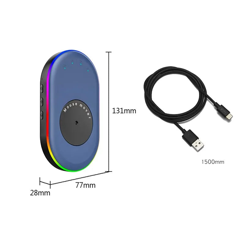 Rotary Mouse Shaker Anti-Sleep Automatic Movement To Prevent Computer Lock Screen Virtual Mouse Mover for Computer Awakening Vue