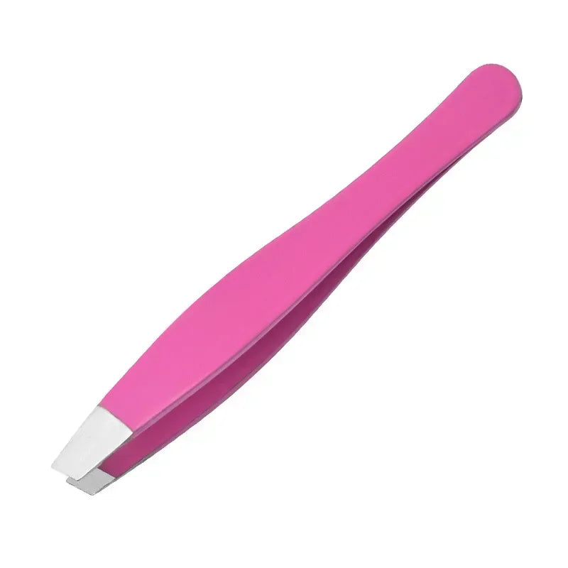 for Eyelash Eyebrow Tweezers 1/4pcs Hair Extension Tweezer Clip Removal Stainless Steel Colorful Professional Makeup Beauty Tool Vue M169 Rose Red