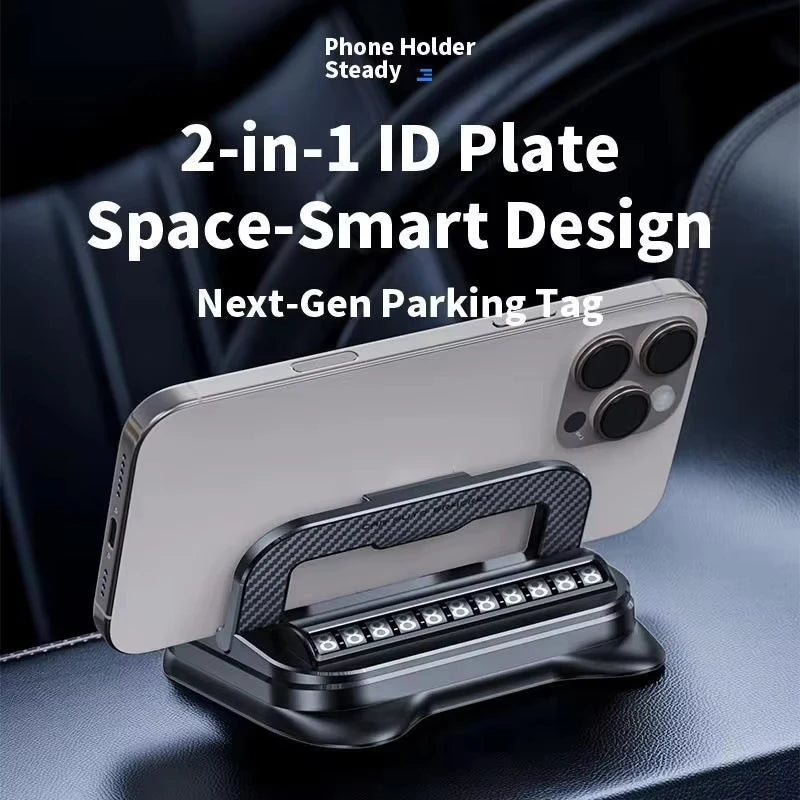 360° Rotatable Universal Car Phone Holder with Number Plate Dashboard Mount Easy Install Vehicle Mobile Phone Holder Vue