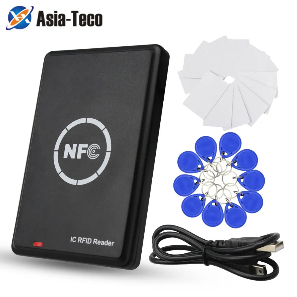 NFC IC Card Reader Writer Copier Duplicator 13.56MHz M1 S50 RFID Inductive Card USB Reader with Software Integrated Copy Card Vue