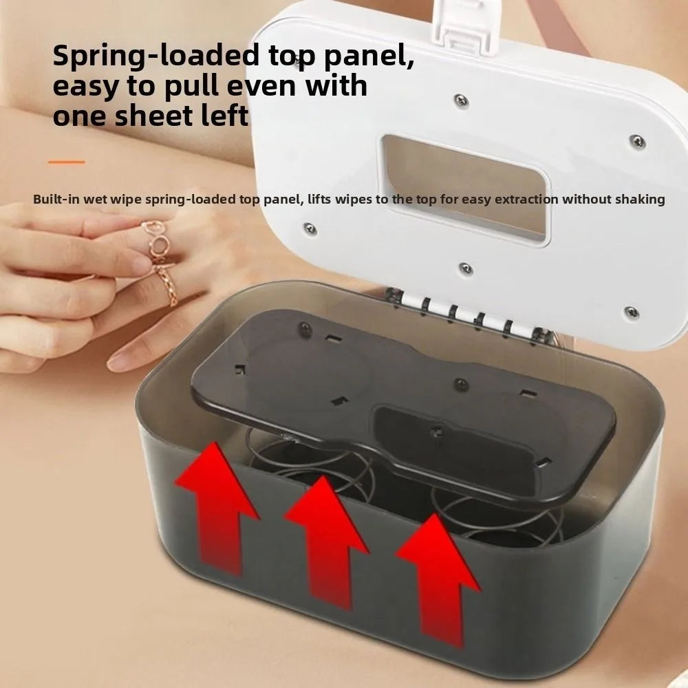 Quick Heating Baby Wipe Warmer Case Digital Display Small Wet Towel Dispenser USB Charging Dispenser Car Napkin Heating Box Vue