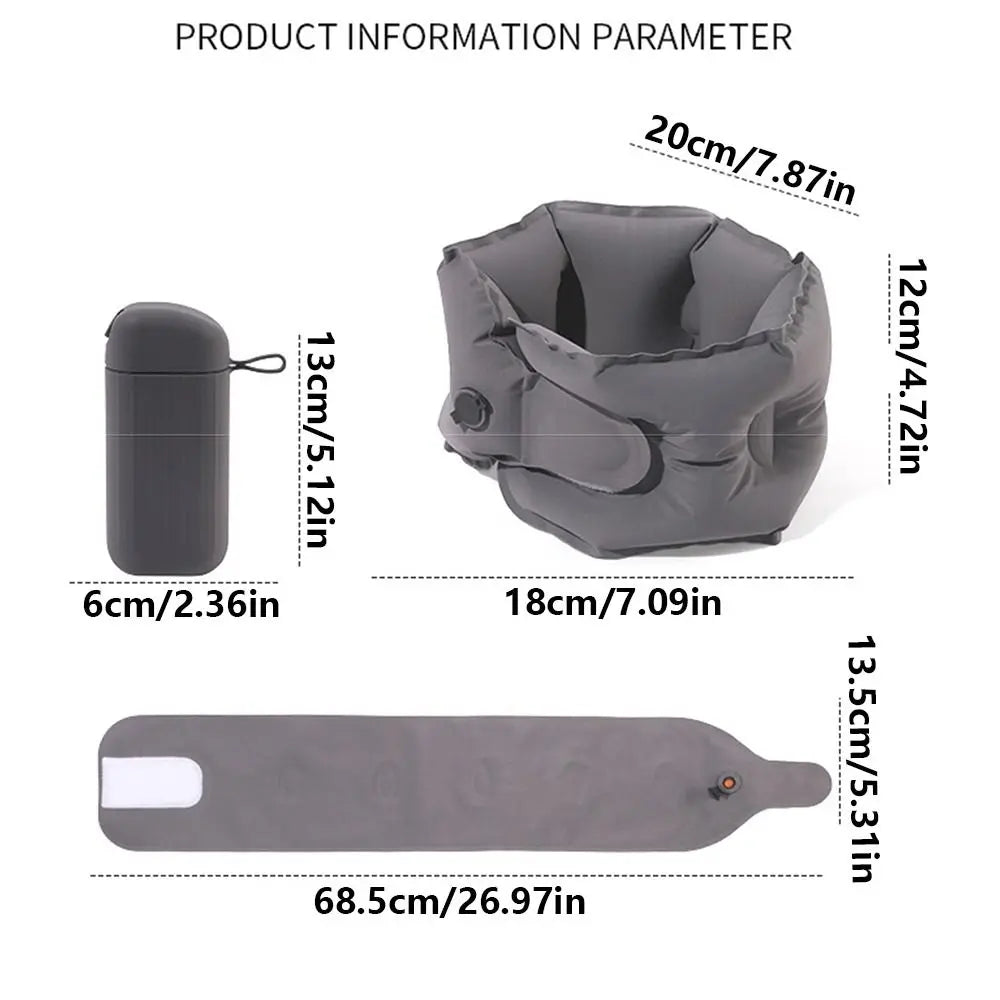 Manual Inflation Inflatable Neck Pillow Ultralight Breathable Travel U-shaped Pillow 360° Support Comfortable Vue