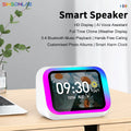 2026 New Smart Speaker with Screen Display Multifunctional Voice Assistant Great Bluetooth Intelligent Home Hub Photo Album Gift Vue White