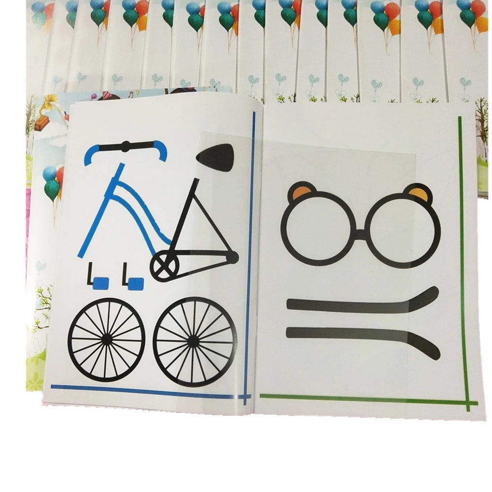 New 3D Printing Pen Drawing Book Reusable Colorful 40 8 Patterns Thick Paper Clear Plate Painting Template for 3D Pen Kid Gifts Vue