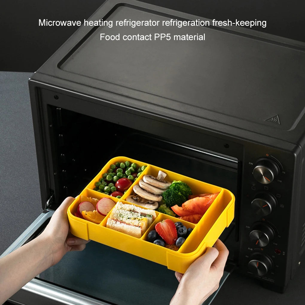 Large Bento Lunch Box – 5 Compartments, Leak-Proof & Microwave Safe Bento Lunch Box Vue